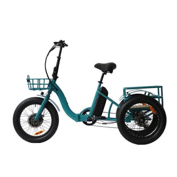 Eunorau NEW TRIKE 48V500W 20 Fat Tire Folding Step Thru Electric Tri Phoenix Fitness